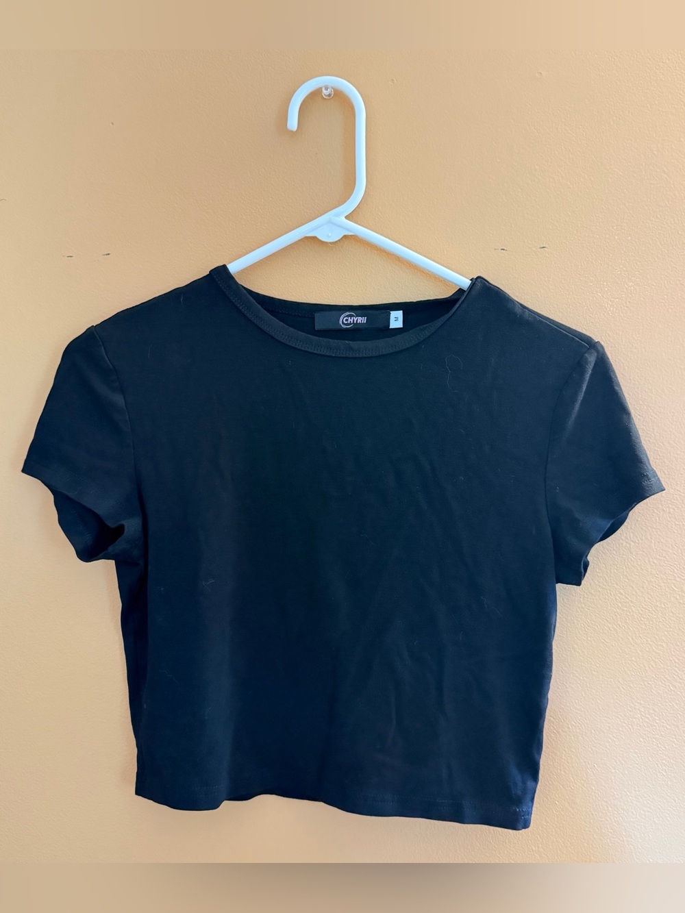 Chyrii Black Crop Tee - NWOT